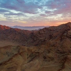 Namibia Drone DJI Mavic Pro 2 Over Hoodia Lodge Sunset Peaks