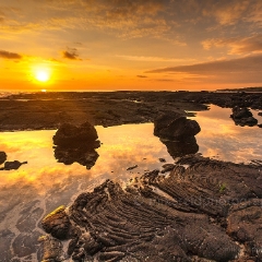 Big Island Sunset Lava Beach