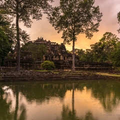 Cambodia Preah Khan Sunset Light