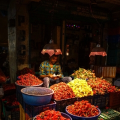 Colorful Chennai Flower Market