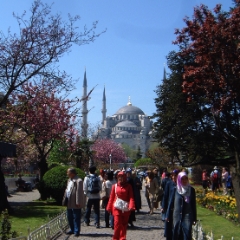 Blue Mosque and Tourists Istanbul