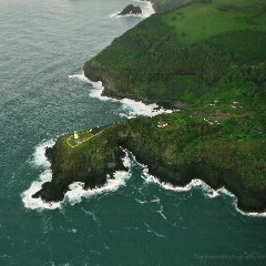Aerial Kilauea Lighthouse Kauai