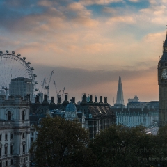 Big Ben and the London Eye Sunrise