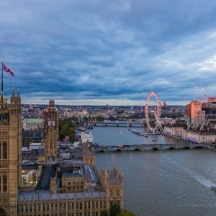 Over London Aerial Westminster and Thames DJI Mavic Pro 2