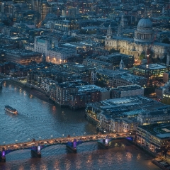 St Pauls Cathedral and Thames from the Shard