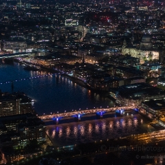 Thames and St Pauls Cathedral Night View from the Shard