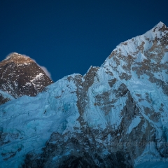 Everest and Lhotse After Dusk.jpg To order a print please email me at Mike Reid Photography