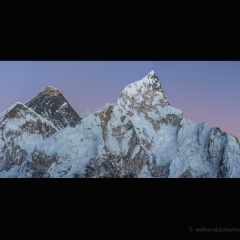 Everest and Lhotse After Sunset.jpg To order a print please email me at Mike Reid Photography