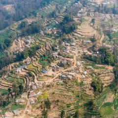 Flying to Lukla Rice Terraces.jpg To order a print please email me at Mike Reid Photography