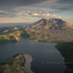 Aerial Mount St Helens Approach Spriti Lake