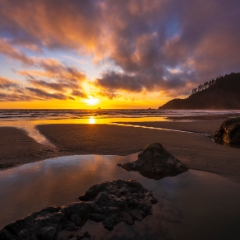 Cannon Beach Photography Indian Beach Sunset Calm