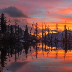 Alpine Lakes Sunrise Symmetry