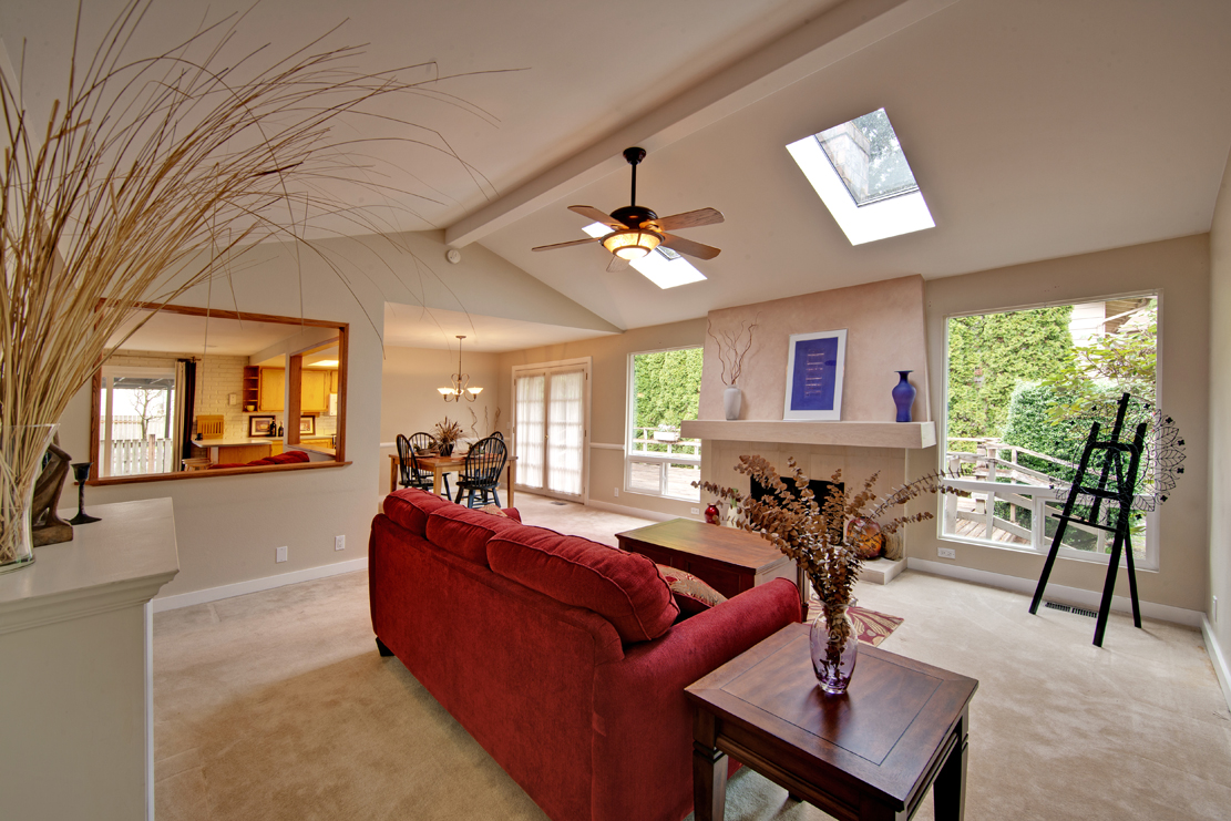 Living Room And Skylight Real Estate Photography