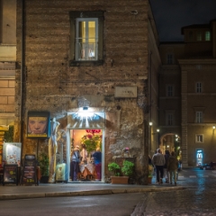 Rome Night Streets Pizzeria