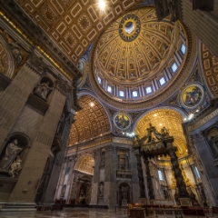 Vatican Saint Peters Interior and Dome