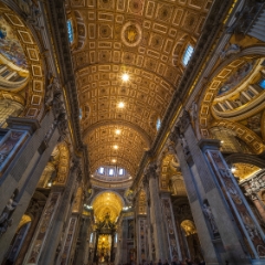 Vatican Saint Peters Nave and Domes