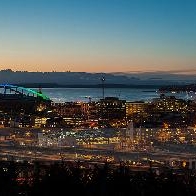 Night Cityscape Seattle Skyline Freeways