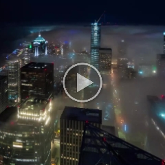 Seattle Awakens Fog.mp4 These are time lapse videos I have created of incredible weather above #Seattle from the Columbia Centers Sky View Observatory.