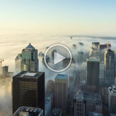 Seattle Golden Light Fogscape Timelapse Video.mp4 These are time lapse videos I have created of incredible weather above #Seattle from the Columbia Centers Sky View Observatory.