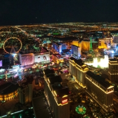 Vegas Aerial Photography Night Strip