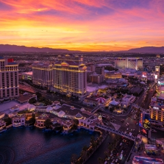 Vegas Photography Sunset From the Eiffel Tower