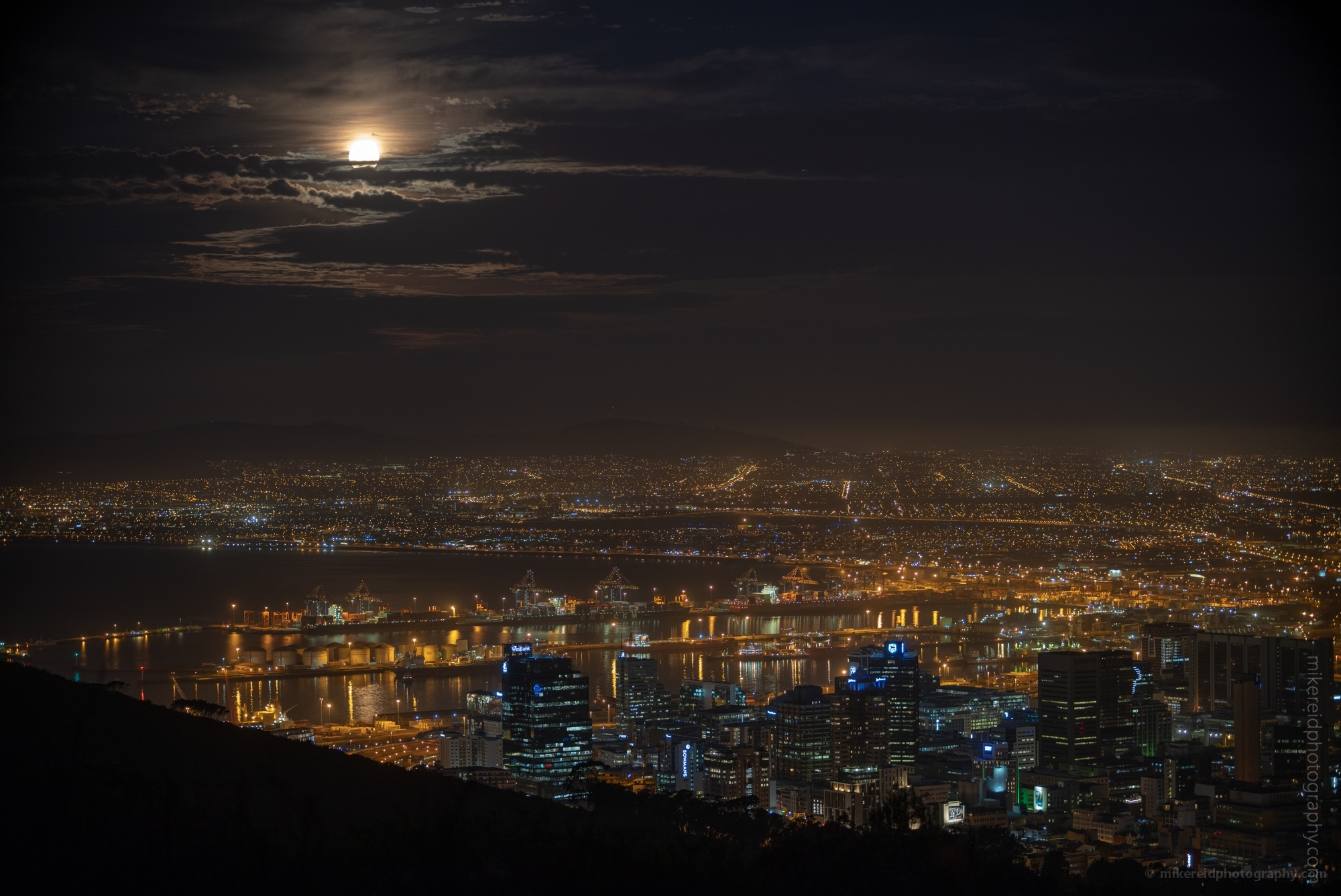 South Africa Cape Town Photography Full Moon Over Cape Town
