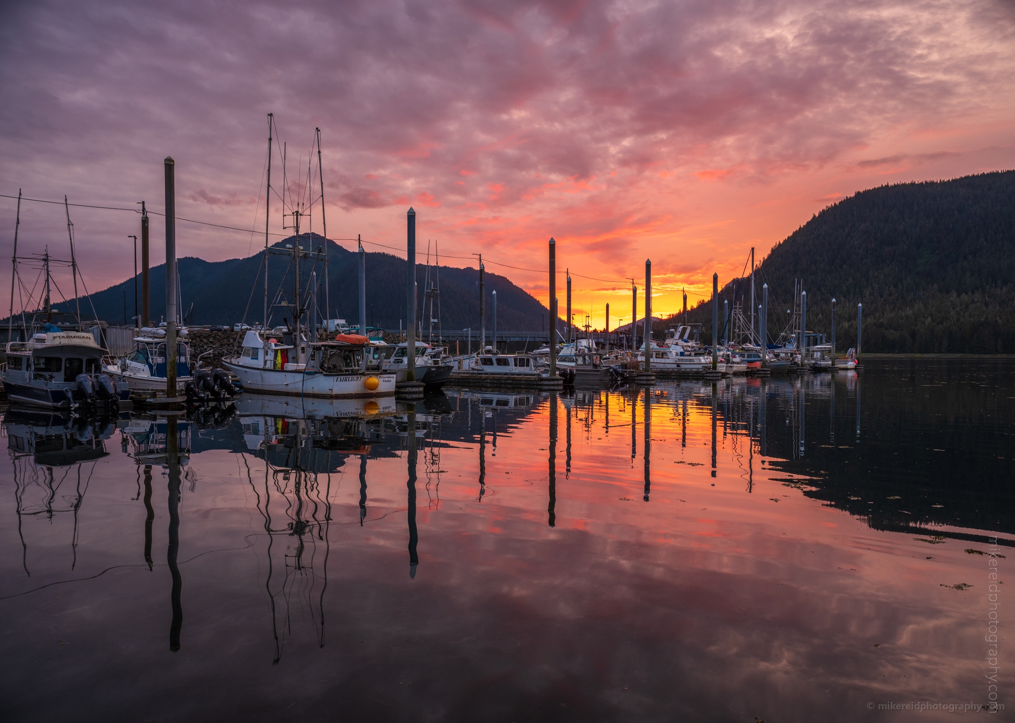 Petersburg Alaska Marina Sunrise Fire.jpg 
