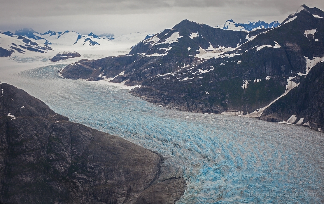 Ice Blue Alaska Glacial Flow