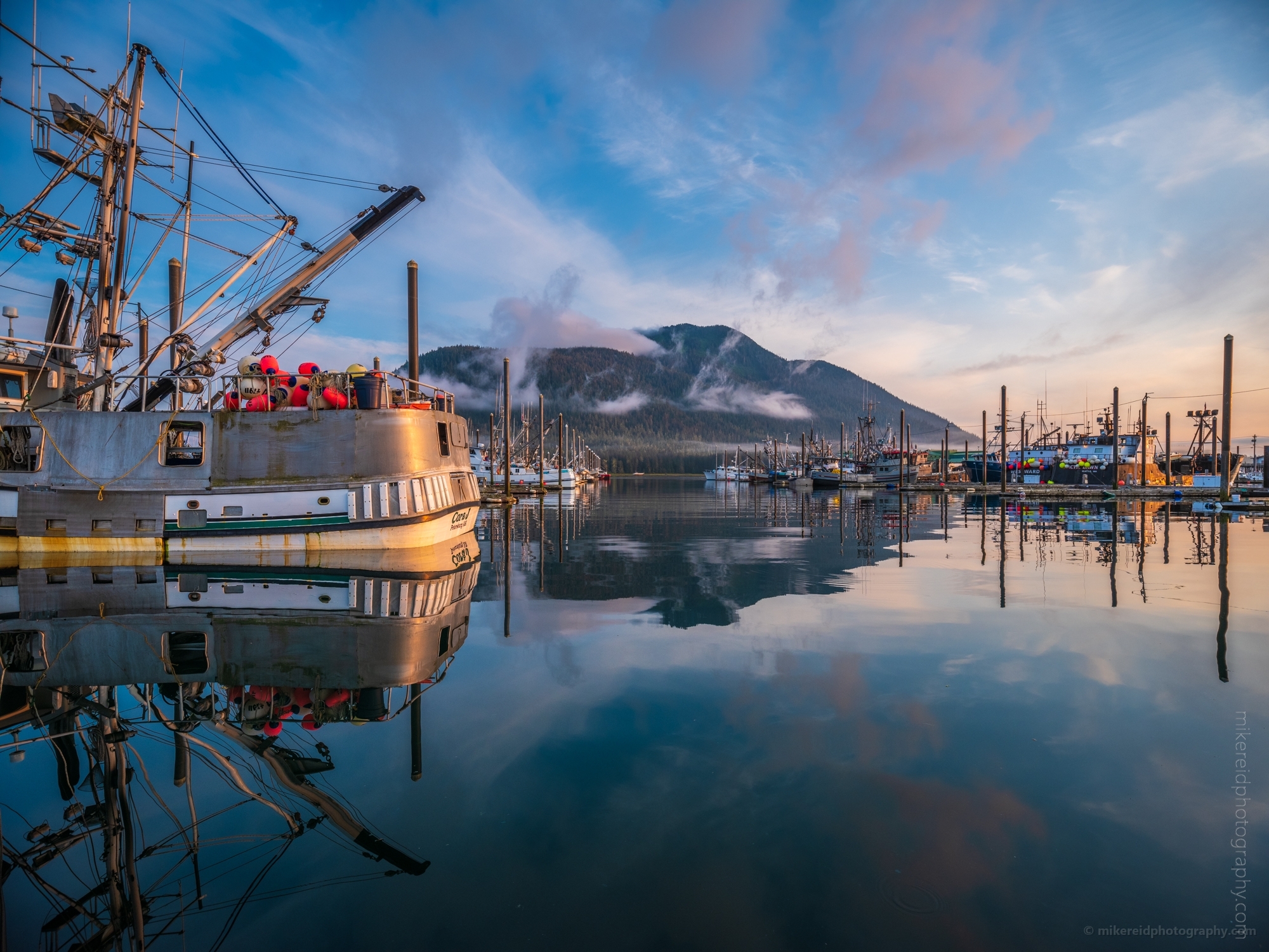 Petersburg Alaska Fishing Baots Sunrise