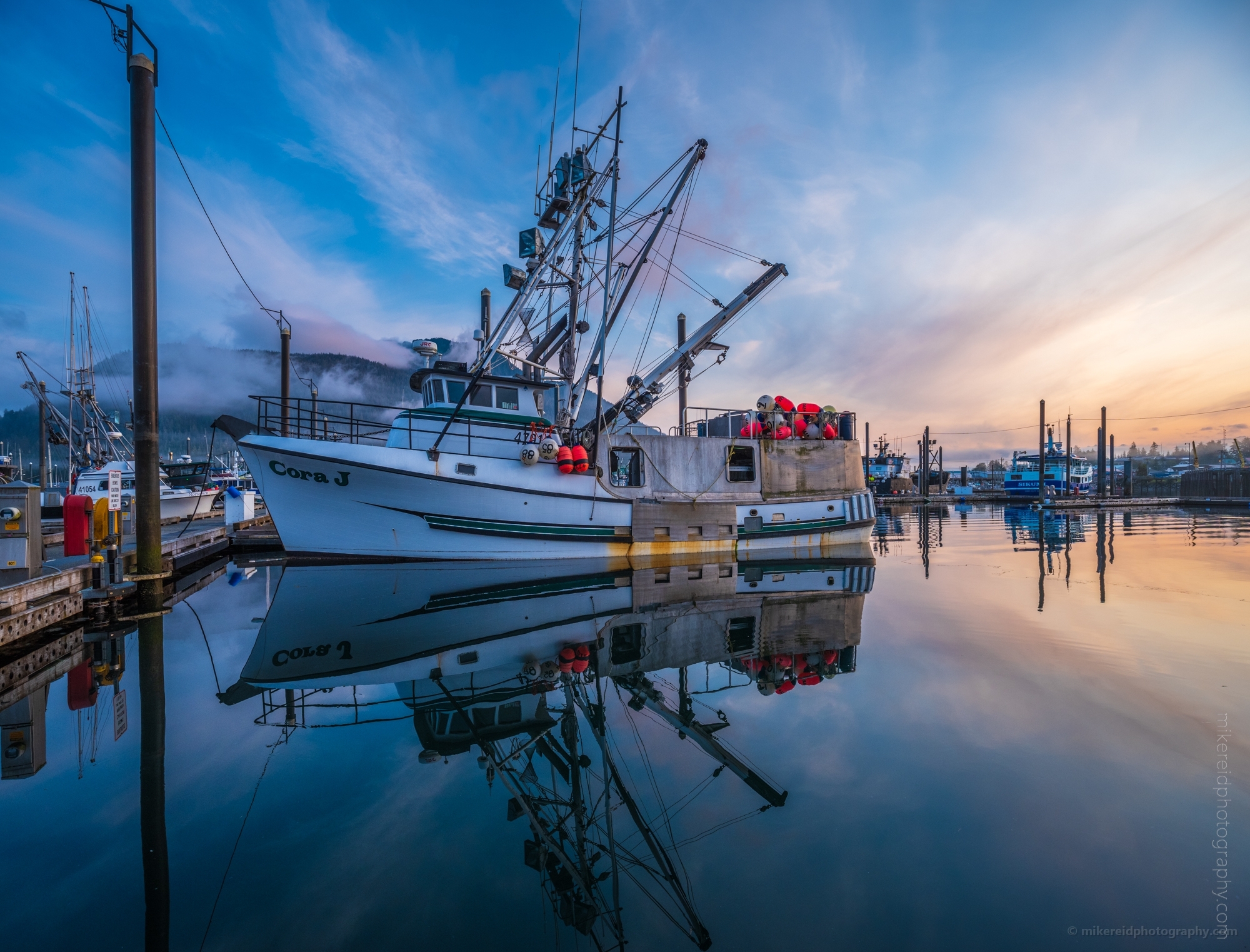 Petersburg Alaska Fishing Boat Reflection