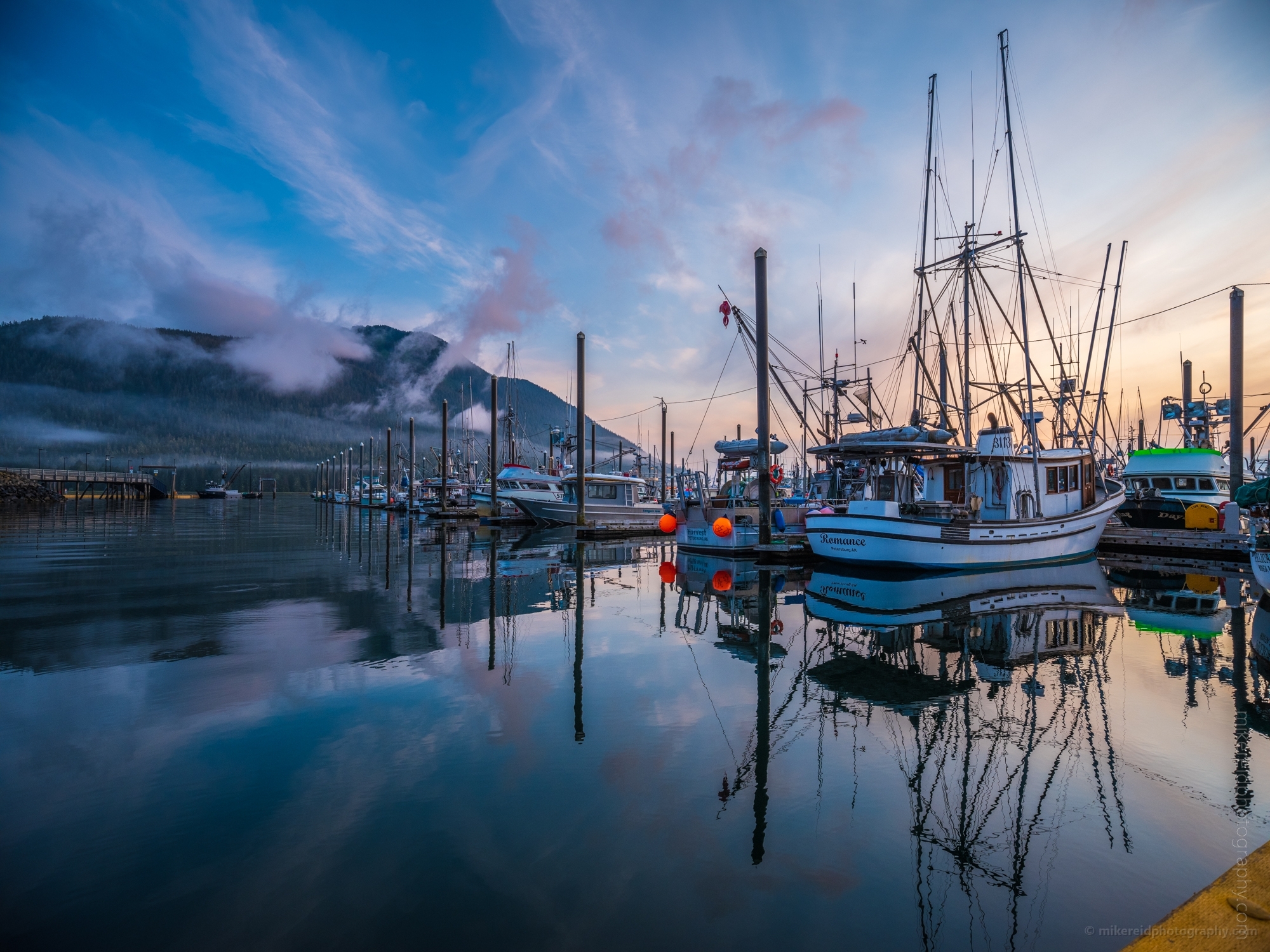Petersburg Alaska Fishing Fleet Dawn