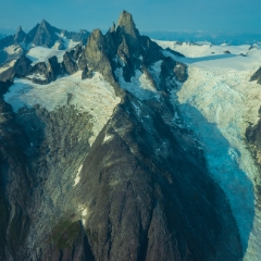 Alaska Aerial Photography Leading to Devils Thumb Peak.jpg To order a print please email me at  Mike Reid Photography : alaska, frontier, glacier, sound, le conte glacier, petersburg, southeast alaska, landscape, goats, norway, vikings, sons of norway, aerial medium format, gfx50s