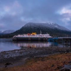 Alaska State Ferry in Petersburg.jpg To order a print please email me at  Mike Reid Photography : alaska, frontier, glacier, sound, le conte glacier, petersburg, southeast alaska, landscape, goats, norway, vikings, sons of norway, aerial medium format, gfx50s, alaska ferry