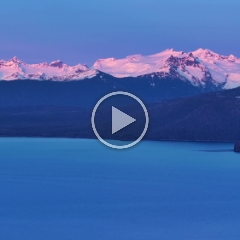 Coast Range Alpenglow Aerial Video