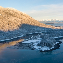 Petersburg Alaska  Aerial Winter Homestead.jpg To order a print please email me at  Mike Reid Photography : alaska, frontier, glacier, sound, le conte glacier, petersburg, southeast alaska, landscape, goats, norway, vikings, sons of norway, snow, winter, marina, aerial photography, drone photography