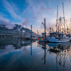 Petersburg Alaska Fishing Fleet Dawn.jpg