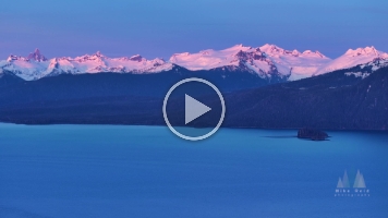 Coast Range Alpenglow Aerial Video