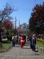Blue Mosque and Tourists Istanbul