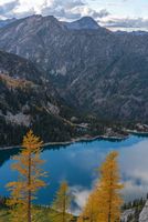 Enchantments Lake Colchuck Soft Light and Fall Colors