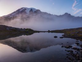 Mount Rainier Photography Mountain in the Dusk Mist.jpg