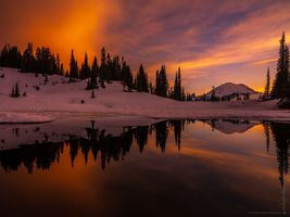 Mount Rainier Photography Lake Tipsoo Sunset Angles.jpg The Naches Loop, east of Mount Rainier has several reflective lakes and tarns, as well as an abundance of summer wildflowers. Once the snow is gone, I cant seem...
