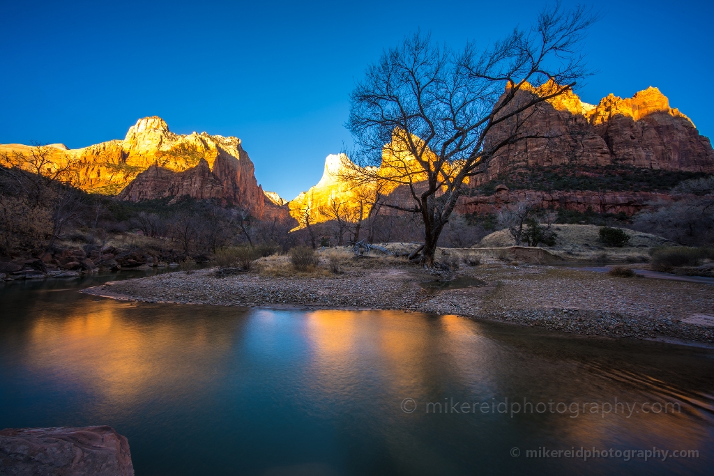 Zion Photography Ultrawide Patriarchs Sunrise Reflection 