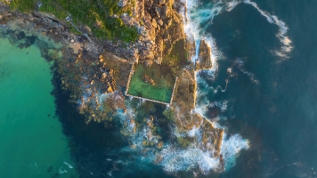 Australia Curl Curl Beach and Pool Aerial Sunrise Waves.jpeg