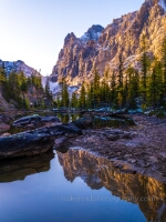 Mount Schaffer Dawn Reflection – Lake O’Hara, Yoho National Park | Canadian Rockies Fine Art Print First light illuminates Mount Schaffer above Lake O’Hara in Yoho National Park, casting golden hues across snow-dusted peaks and their perfect reflection in...
