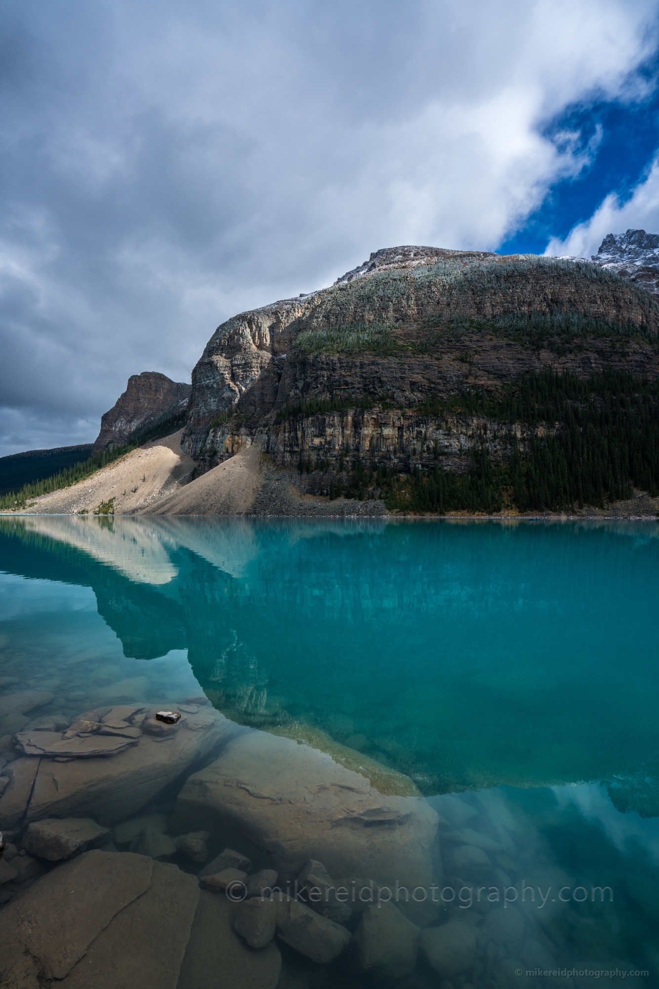 Canadian Rockies Lake Moraine Calm Aqua Waters