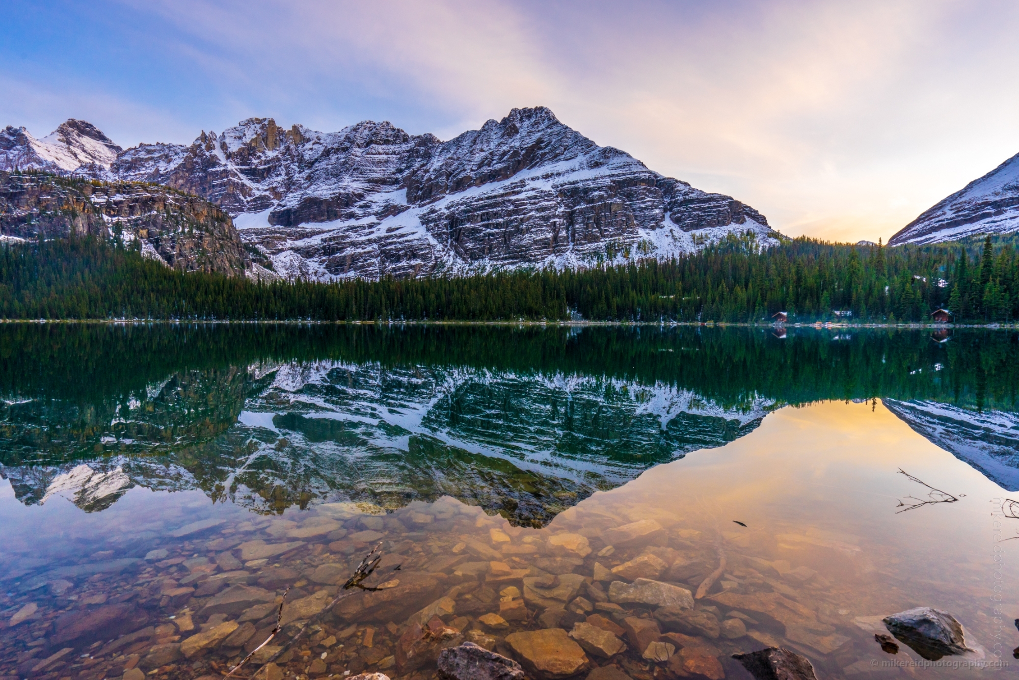 Canadian Rockies Lake OHara Mount Schaffer Reflection