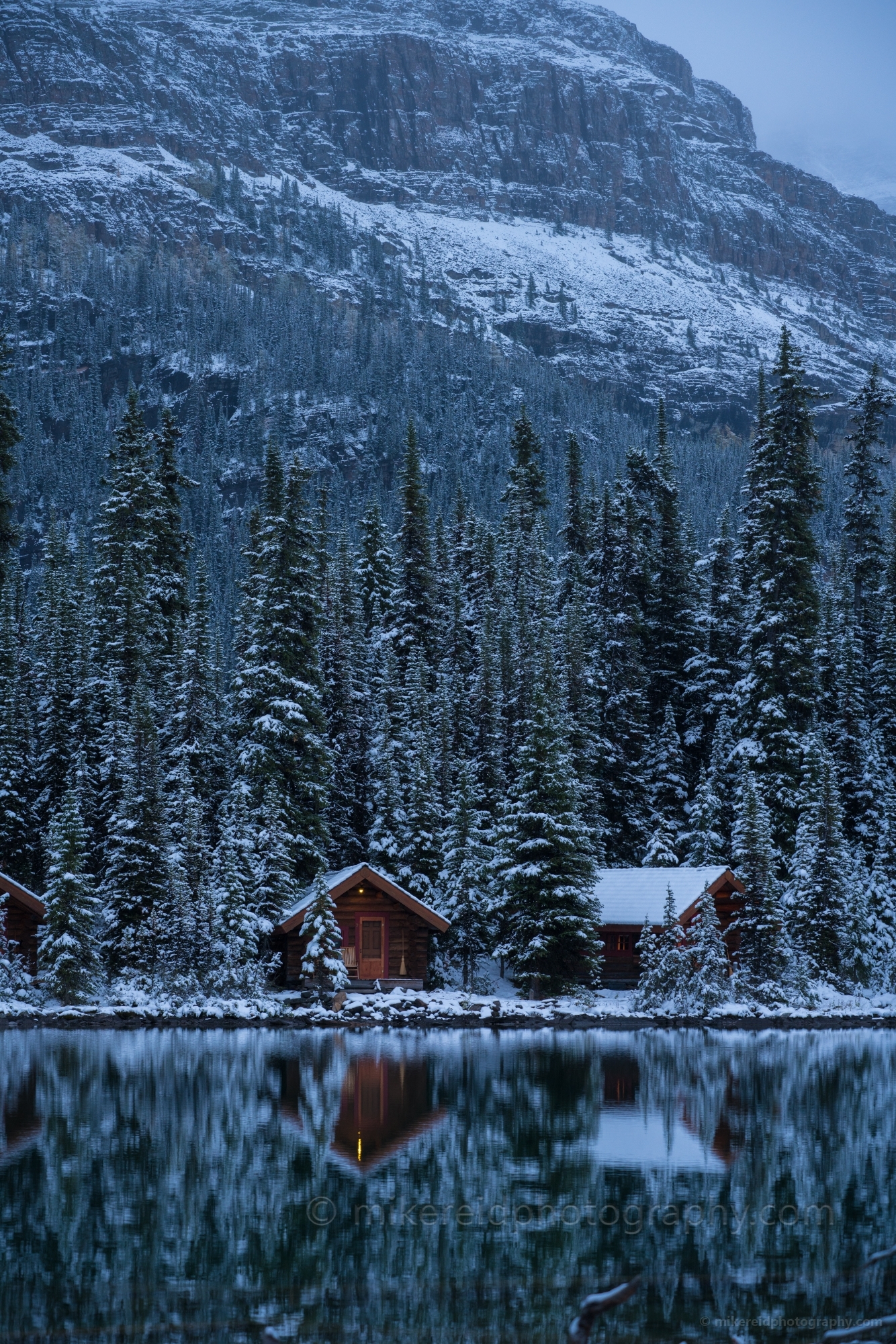 Canadian Rockies Winter Lake OHara Cottages