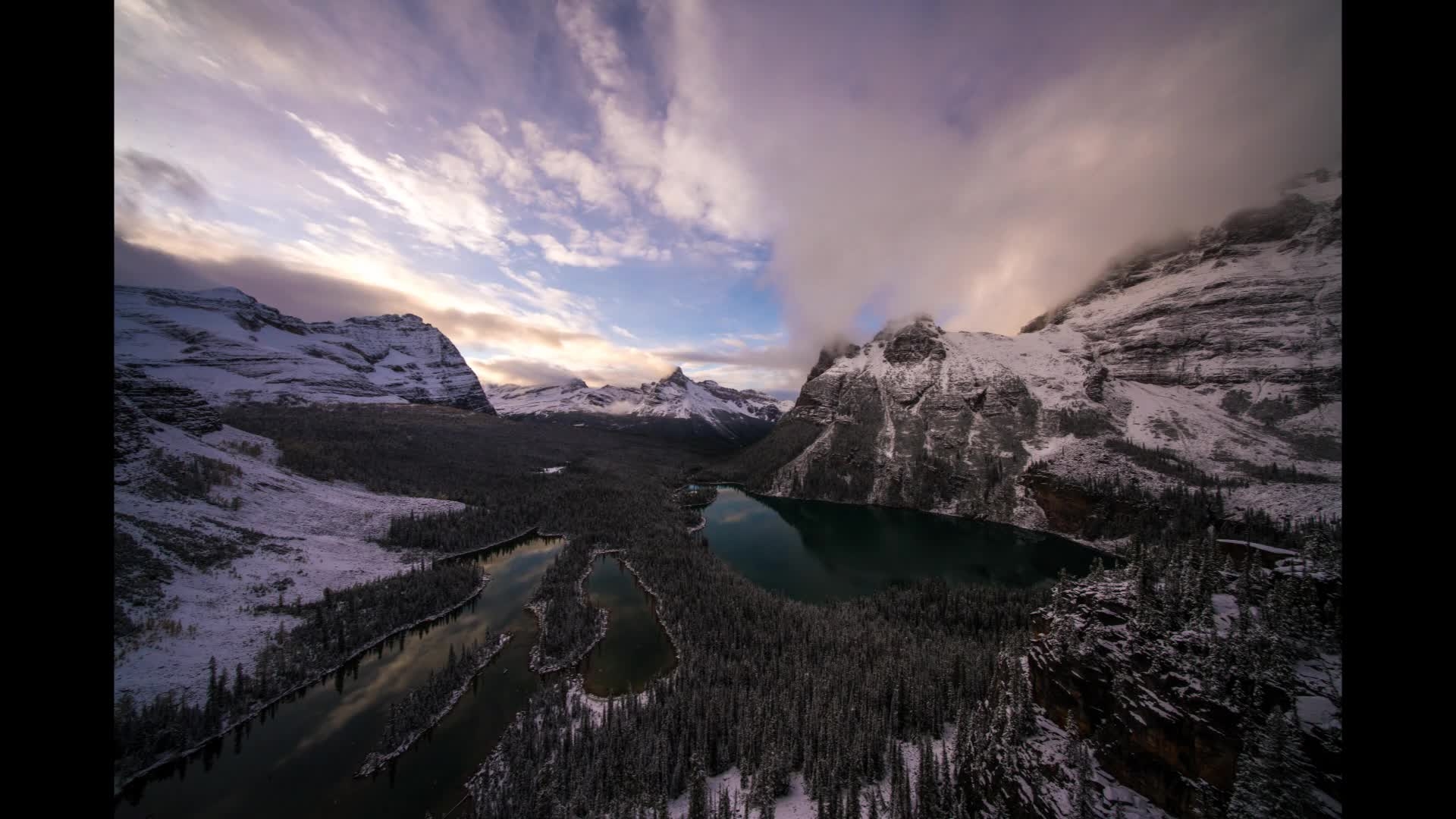 Opabin Prospect Sunset Banff Timelapse Video