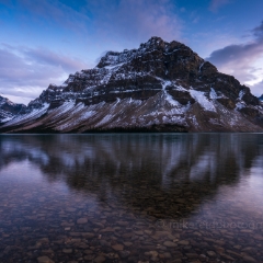 Canadian Rockies Crowfoot Mountain and Bow Lake  Dramatic Reflection.jpg