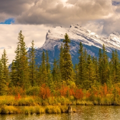 Canadian Rockies Mount Rundle Fall Colors.jpg